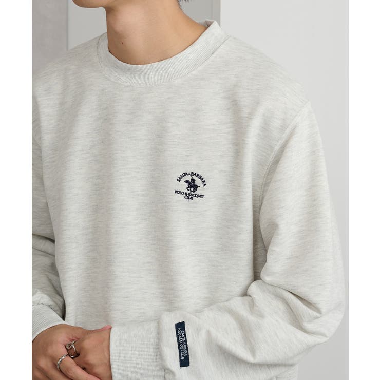 オートミール | 【SANTA BARBARA】T/C裏毛 ワッペントレーナー | SETUP7【MEN】