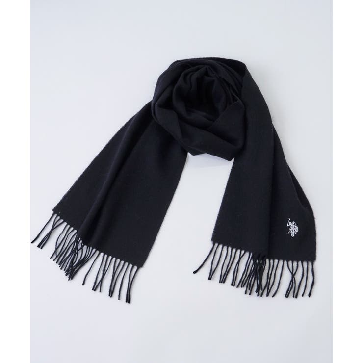 ブラック | 【U.S. POLO ASSN.】USPA マフラー USPA-2009 | SETUP7【MEN】
