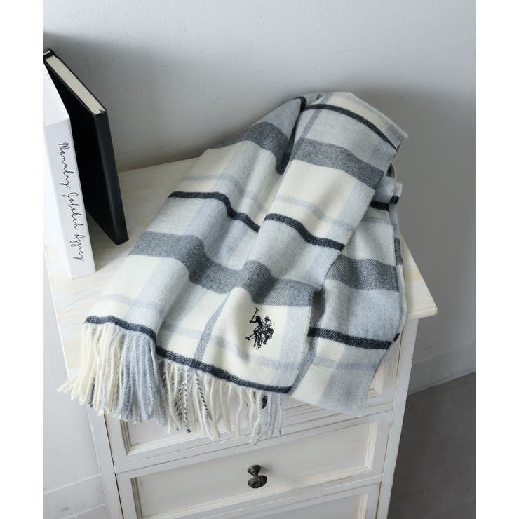 グレー | 【U.S. POLO ASSN.】カシミヤタッチ チェック | SETUP7【WOMEN】