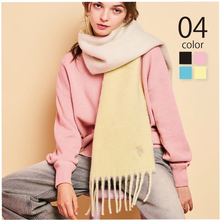 【U.S. POLO ASSN.】ブークレ Wフェイスマフラー | SETUP7【WOMEN】 | 詳細画像1 