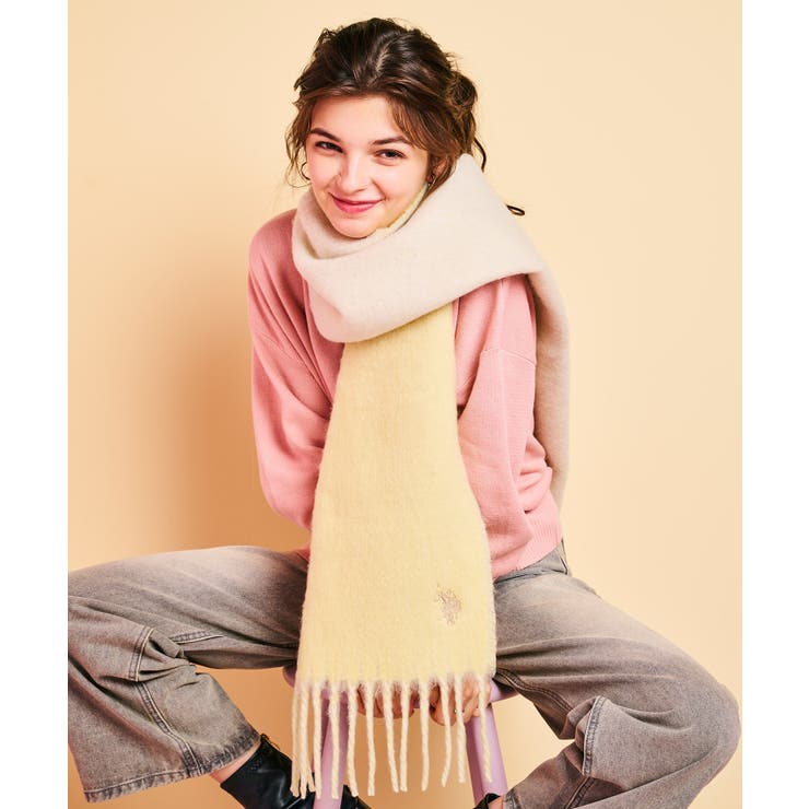 【U.S. POLO ASSN.】ブークレ Wフェイスマフラー | SETUP7【WOMEN】 | 詳細画像10 