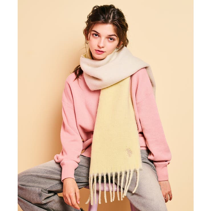 【U.S. POLO ASSN.】ブークレ Wフェイスマフラー | SETUP7【WOMEN】 | 詳細画像12 