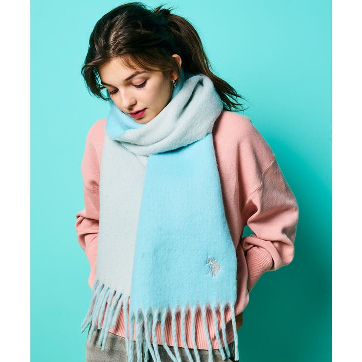 【U.S. POLO ASSN.】ブークレ Wフェイスマフラー | SETUP7【WOMEN】 | 詳細画像4 