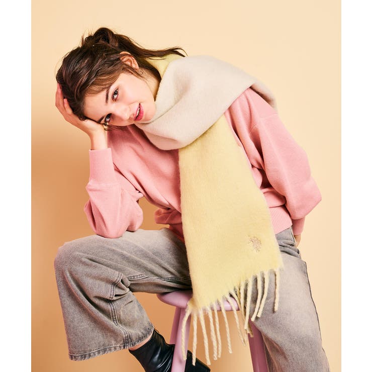 【U.S. POLO ASSN.】ブークレ Wフェイスマフラー | SETUP7【WOMEN】 | 詳細画像8 