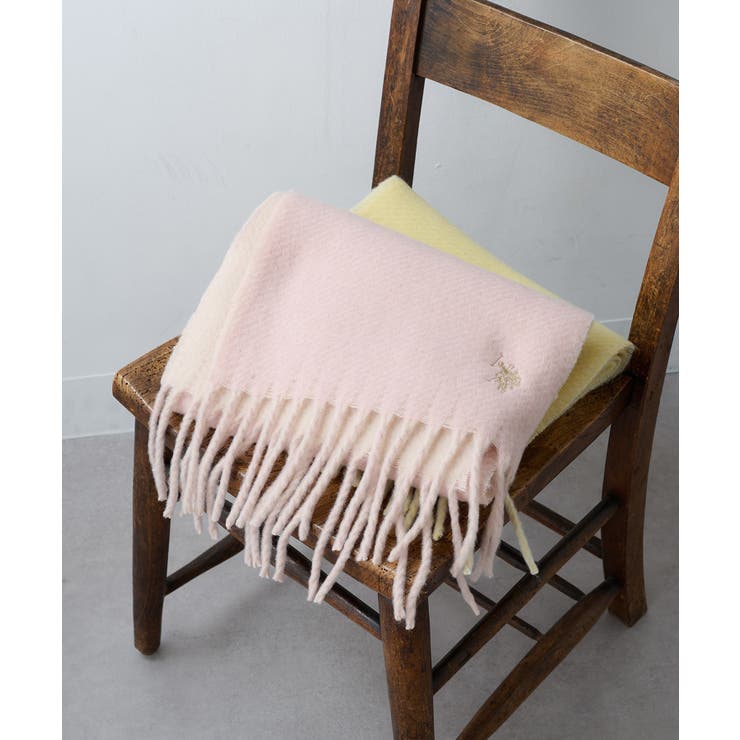 ライトピンク | 【U.S. POLO ASSN.】ブークレ Wフェイスマフラー | SETUP7【WOMEN】