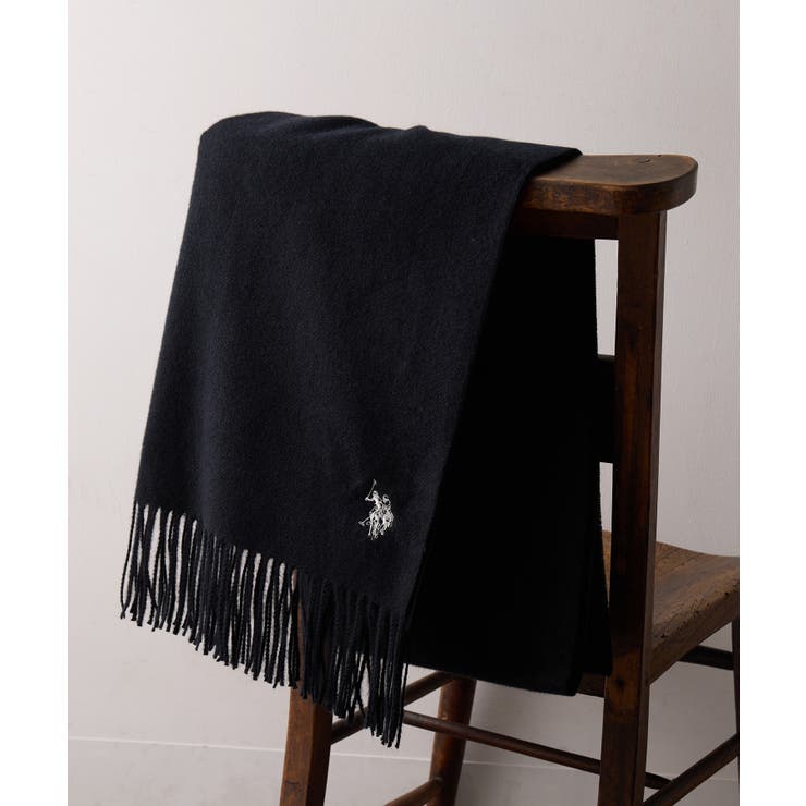 ブラック | 【U.S. POLO ASSN.】カシミヤタッチ  無地 | SETUP7【WOMEN】