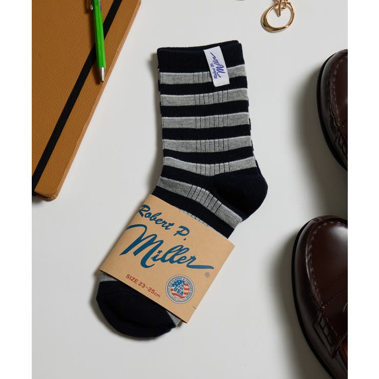 ネイビー系3 | 【Robert P Miller】1Pクルーソックス | SETUP7【MEN】