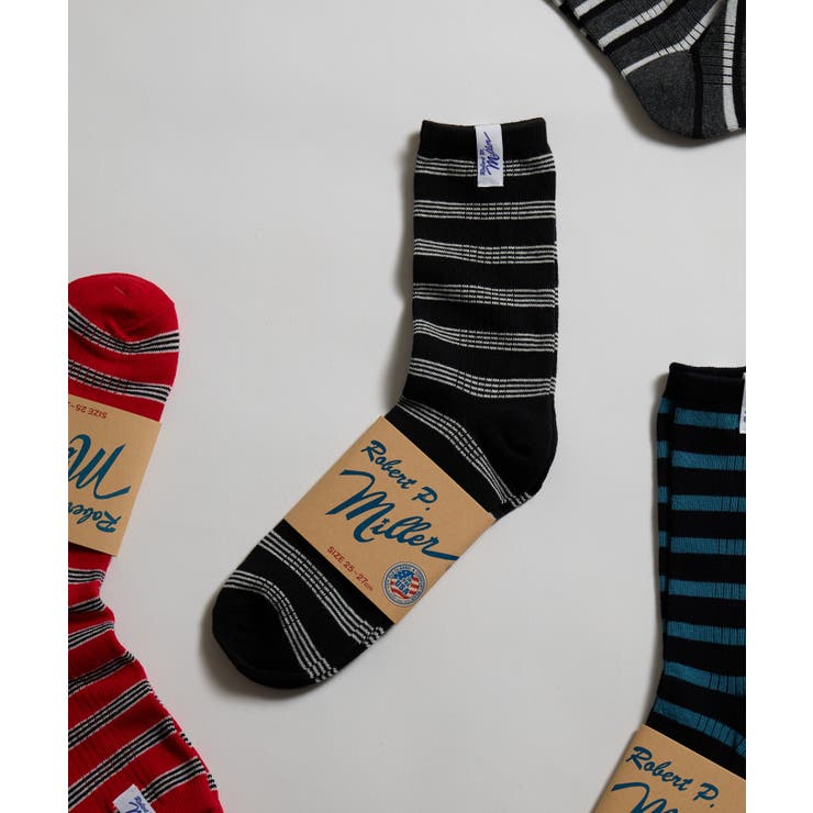 ブラック系1 | 【Robert P Miller】1Pクルーソックス | SETUP7【MEN】