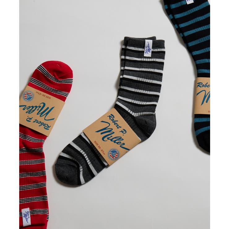 グレー系1 | 【Robert P Miller】1Pクルーソックス | SETUP7【MEN】