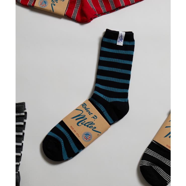 ネイビー系1 | 【Robert P Miller】1Pクルーソックス | SETUP7【MEN】