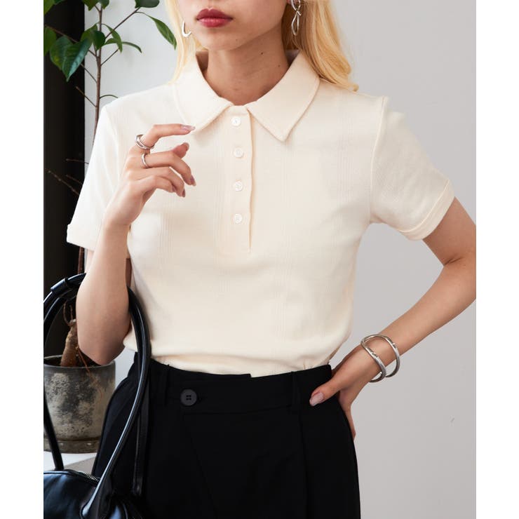 アイボリー | Prib Polo shirts | SETUP7【WOMEN】