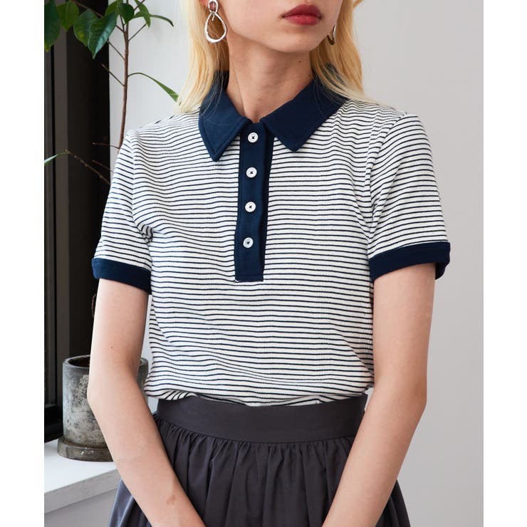 ネイビー | Prib Polo shirts | SETUP7【WOMEN】