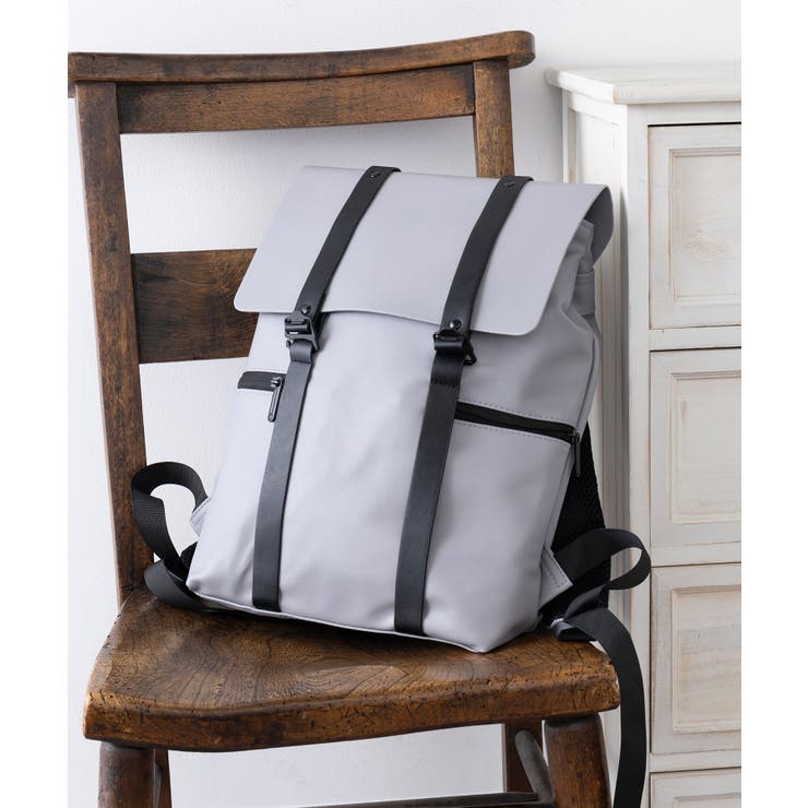 グレー | 【SETUP7】PUテクスチャ撥水バックパック KNF147 | SETUP7【MEN】