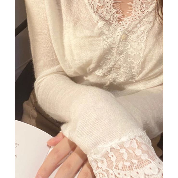 【SETUP7】レースドッキングニットカーディガン KNF149 | SETUP7【WOMEN】 | 詳細画像10 