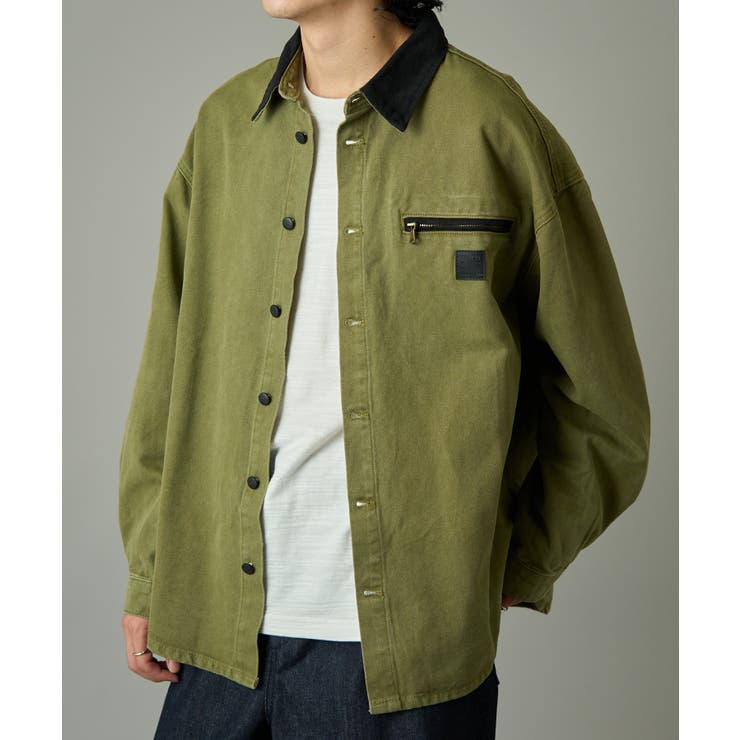 グリーン | 【SETUP7】襟配色ハンティングジャケットKNF144 | SETUP7【MEN】