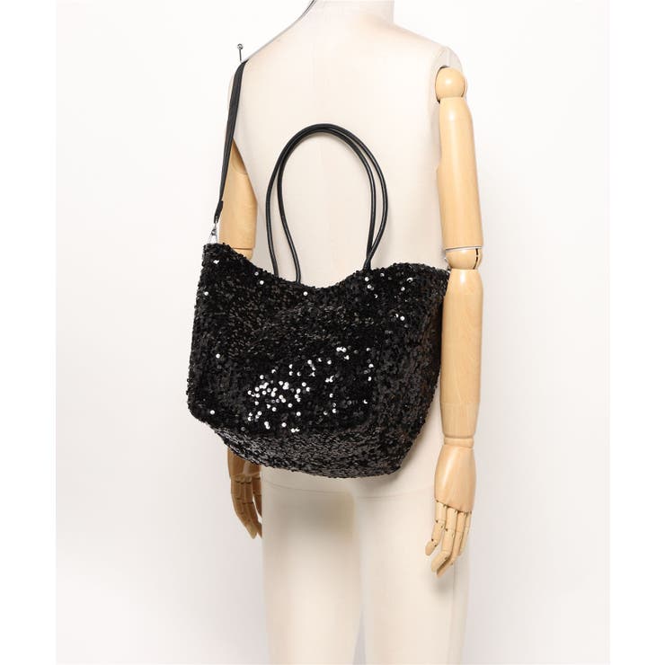 大容量スパンコールラメトートバッグ 2WAYショルダーバッグ KNF151 | SETUP7【WOMEN】 | 詳細画像6 