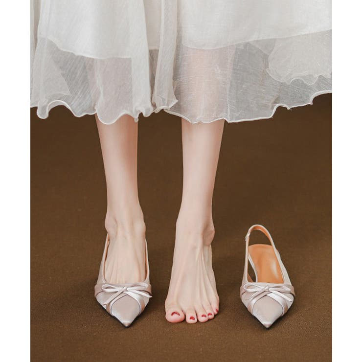 【SETUP7】ポインテッドトゥサテンリボンパンプス KNF151 | SETUP7【WOMEN】 | 詳細画像3 