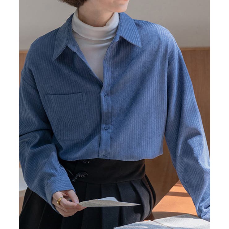 【SETUP7】ベロアコーデュロイ長袖シャツ KNF149 | SETUP7【WOMEN】 | 詳細画像2