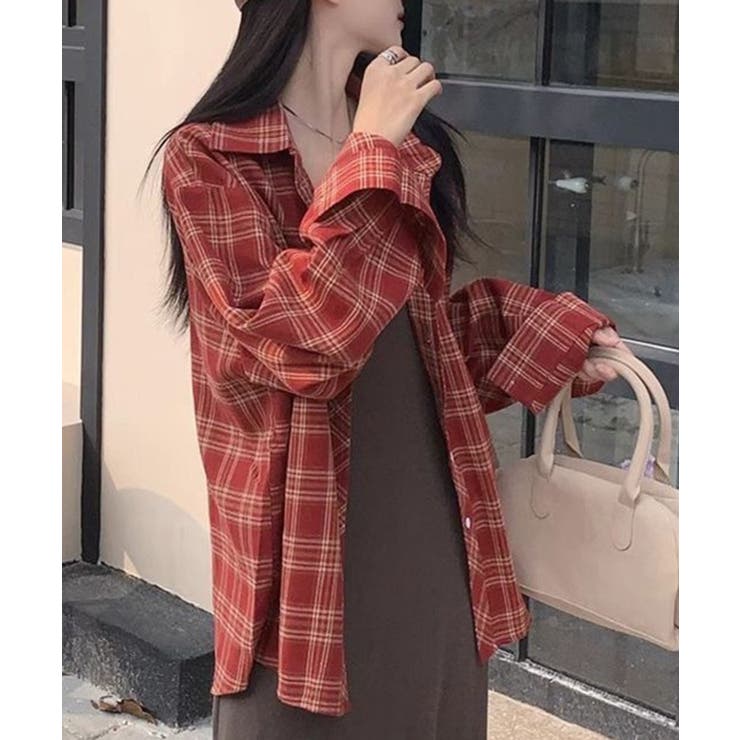 【SETUP7】カジュアルオーバーチェックシャツ  KNF151 | SETUP7【WOMEN】 | 詳細画像2 