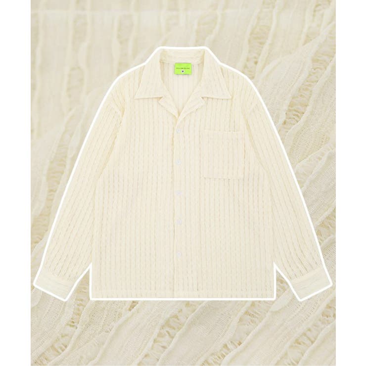 【SETUP7】透かし編みレースシャツ KNF149 | SETUP7【MEN】 | 詳細画像1 