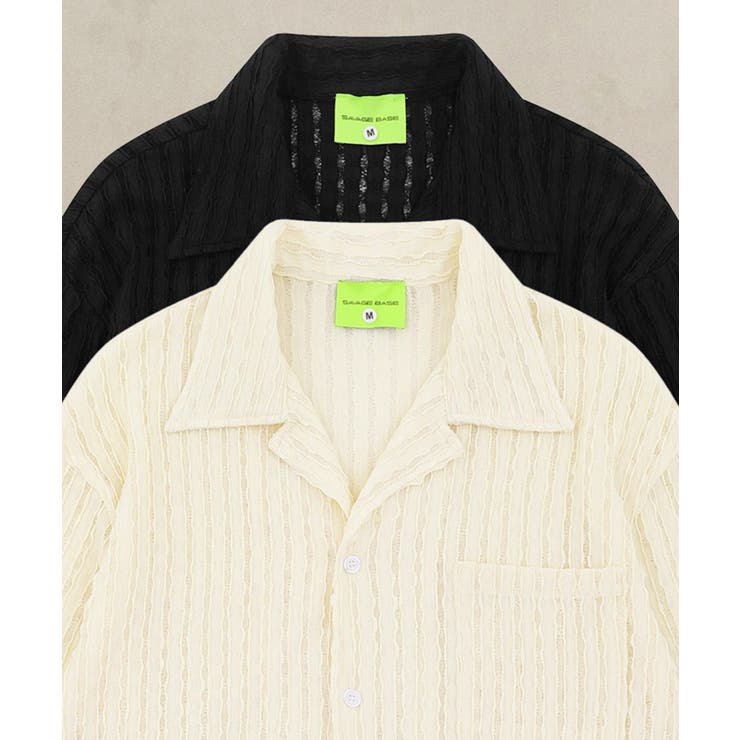 【SETUP7】透かし編みレースシャツ KNF149 | SETUP7【MEN】 | 詳細画像2 