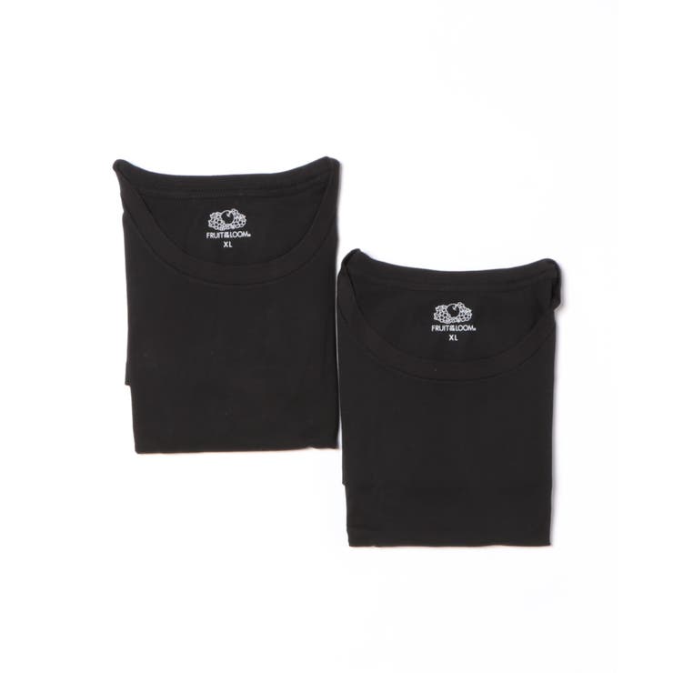 ブラック | 【FRUIT OF THE LOOM】2パック ベーシック天竺Tシャツ | SETUP7【MEN】