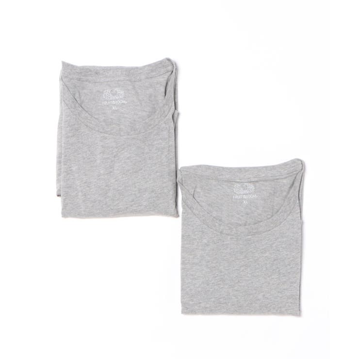 グレー | 【FRUIT OF THE LOOM】2パック ベーシック天竺Tシャツ | SETUP7【MEN】