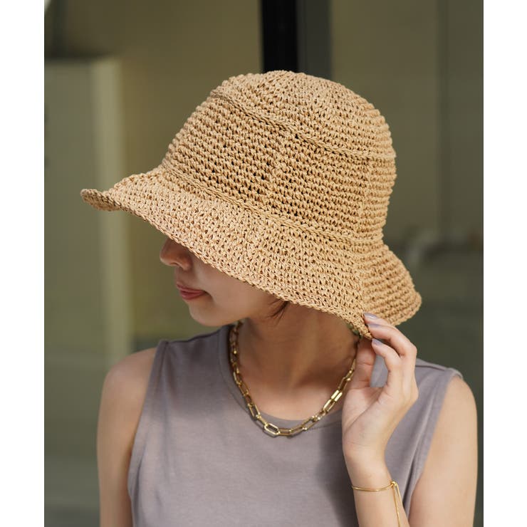 ベージュ系その他2 | 【SETUP7】全4型から選べるバリエーション豊富の麦わらペーパーハット 帽子 … | SETUP7【WOMEN】