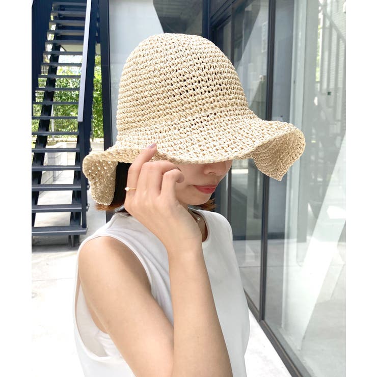 アイボリー系1 | 【SETUP7】全4型から選べるバリエーション豊富の麦わらペーパーハット 帽子 … | SETUP7【WOMEN】