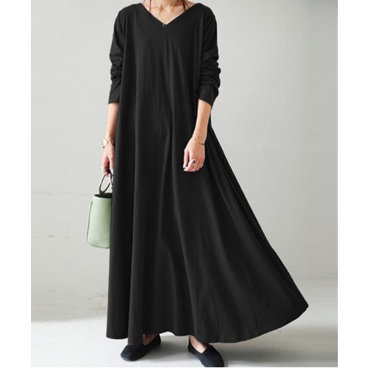 ブラック | 「累計お気に入り5000人突破！」 Vネック オーバー | SETUP7【WOMEN】