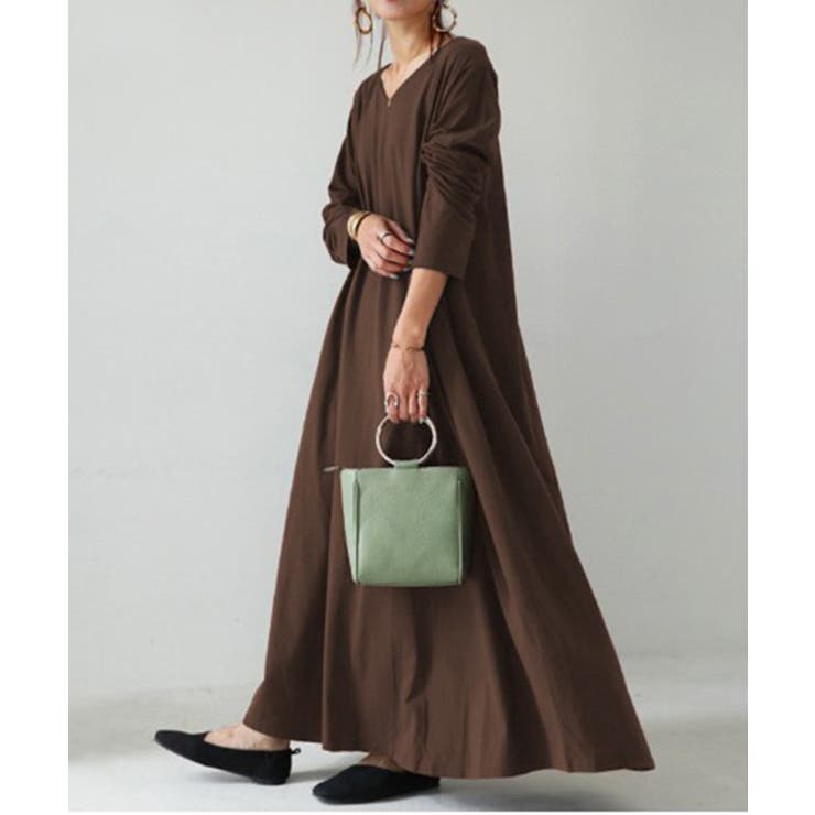 ブラウン | 「累計お気に入り5000人突破！」 Vネック オーバー | SETUP7【WOMEN】