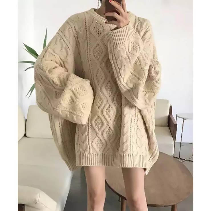 SETUP7】オーバーサイズアランニット フィッシャーマンズニット SCCH5