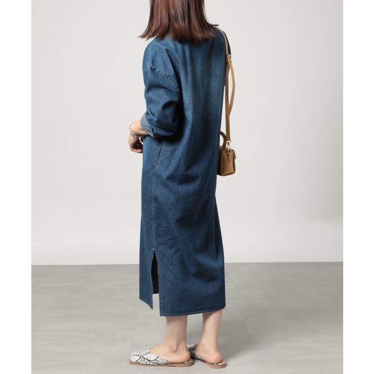 【MAISON BREEZE】デニムシャツワンピース 【手洗い可】 | SETUP7【WOMEN】 | 詳細画像3 
