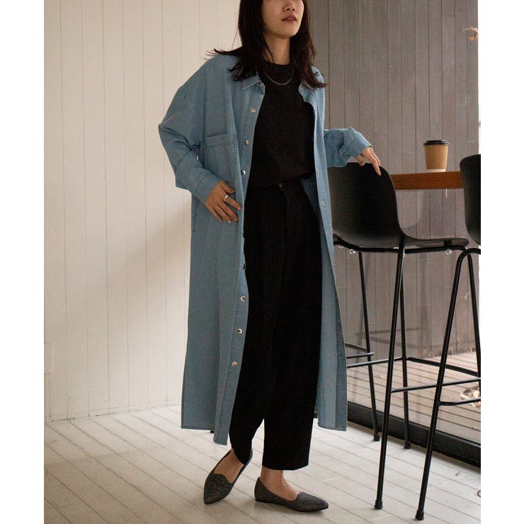 最高の品質 MAISON BREEZE】デニムシャツワンピース 【手洗い可】[品番 ワンピース