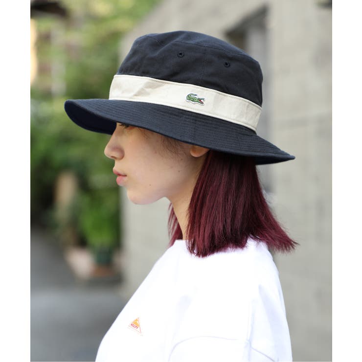 ブラック】ラコステリバーシブルサファリハット SAFARI HAT[品番