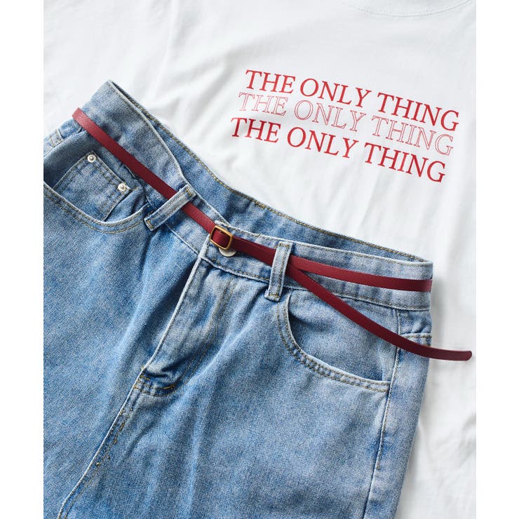 レッド | 【SETUP7】ノーステッチリアルレザーベルト 牛革 KNF | SETUP7【WOMEN】