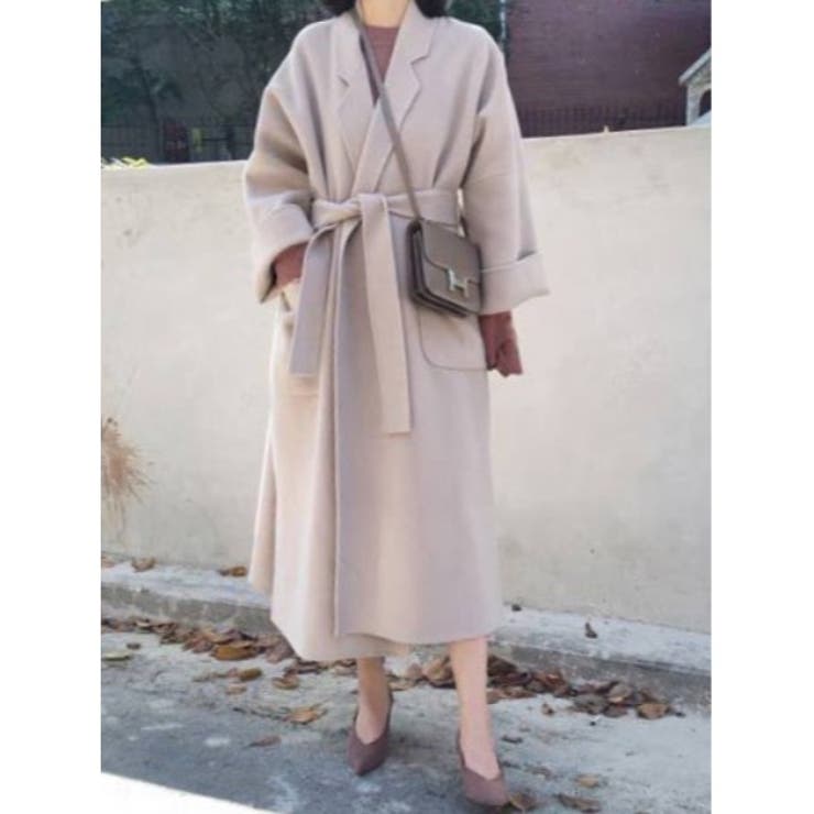 【SETUP7】ミッドレングスベルト付きウールライクガウンコート SCCH35 | SETUP7【WOMEN】 | 詳細画像3 