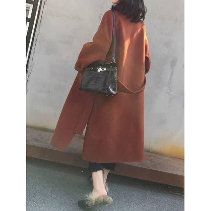 【SETUP7】ミッドレングスベルト付きウールライクガウンコート SCCH35 | SETUP7【WOMEN】 | 詳細画像6 