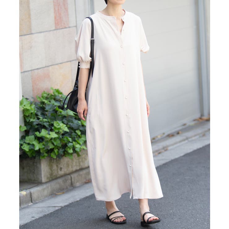 アイボリー | 【SETUP7】SPECIALラウンドネックパフスリーブワンピース | SETUP7【WOMEN】