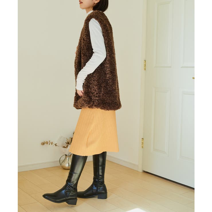 繊細なプードルファーが魅力。【SETUP7】ポケット付きファーベスト | SETUP7【WOMEN】 | 詳細画像21 