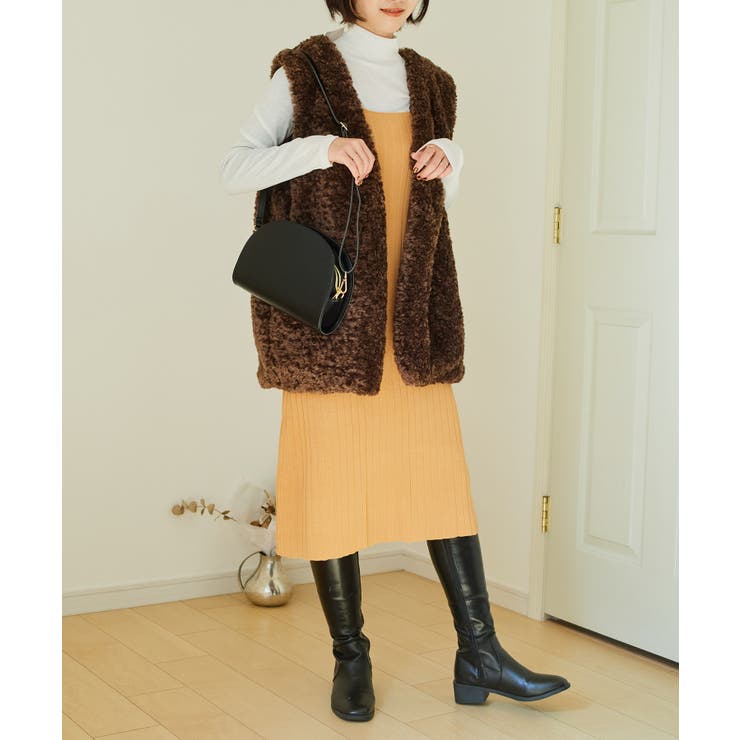 繊細なプードルファーが魅力。【SETUP7】ポケット付きファーベスト | SETUP7【WOMEN】 | 詳細画像22 