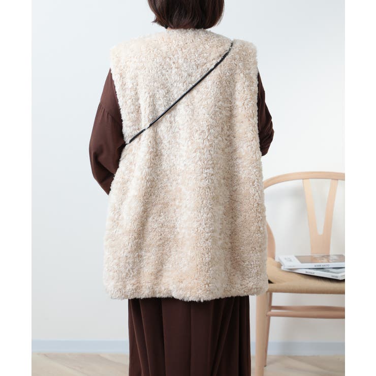 繊細なプードルファーが魅力。【SETUP7】ポケット付きファーベスト | SETUP7【WOMEN】 | 詳細画像4 