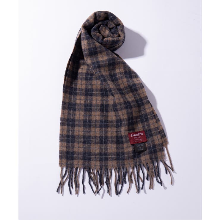 Joshua Ellis】ブリティッシュウールマフラー 180cm＊25cm[品番