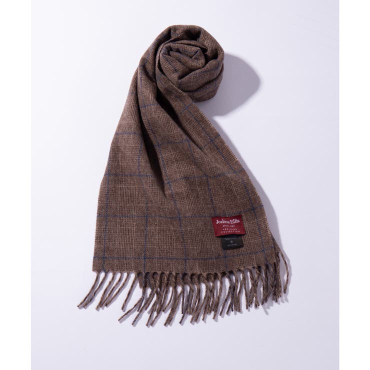 Joshua Ellis】ブリティッシュウールマフラー 180cm＊25cm[品番