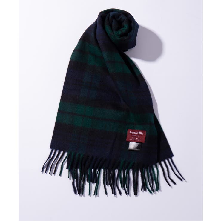 Joshua Ellis】ブリティッシュウールマフラー　180cm＊25cm Joshua Ellis マフラー 「Joshua Ellis」ブリティッシュウール