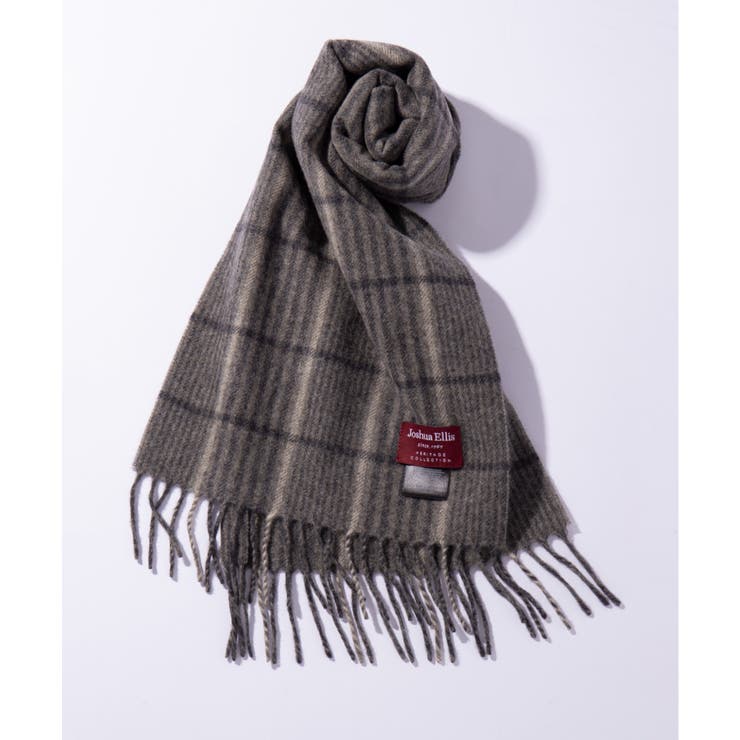 【新作入荷!!】  Joshua Ellis】ブリティッシュウールマフラー 180cm＊25cm[品番 小物