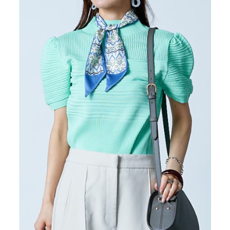 【SETUP7】サテンレトロ柄ナロースカーフ KNF | SETUP7【WOMEN】 | 詳細画像4 