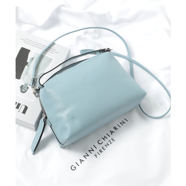 GIANNI CHIARINI2wayレザーバッグ美品グレー