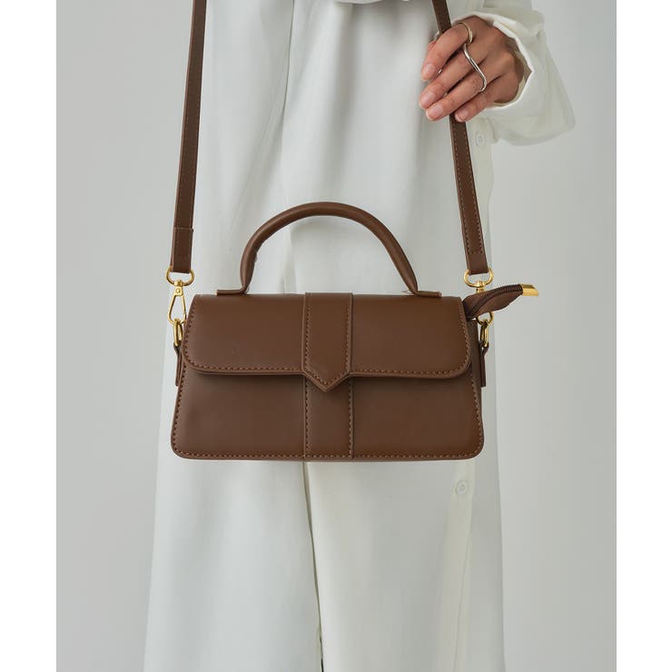 クラシックPUレザー2WAYショルダーバッグ ハンドバッグ KNF[品番