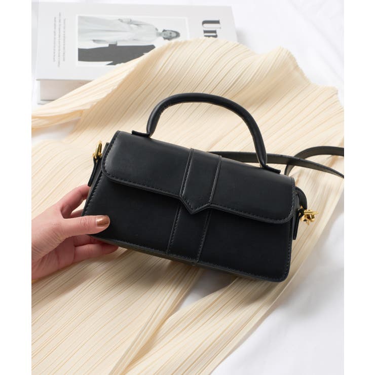 クラシックPUレザー2WAYショルダーバッグ ハンドバッグ KNF[品番